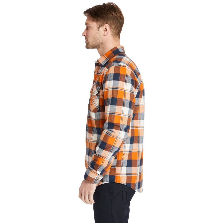 Autumn Big Rock Canyon Plaid Men's Pro Woodfort Heavyweight Flannel Work Shirt Timberland Ireland