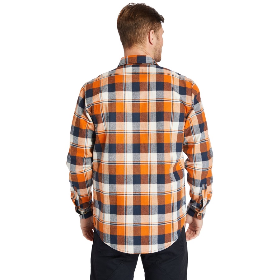 Autumn Big Rock Canyon Plaid Timberland Ireland Men's Pro Woodfort Heavyweight Flannel Work Shirt