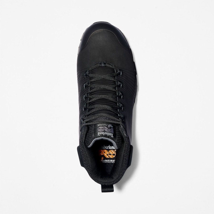 Black Ever-Guard Leather Timberland Ireland Men's Pro Powertrain Sport Alloy Toe Work Sneaker