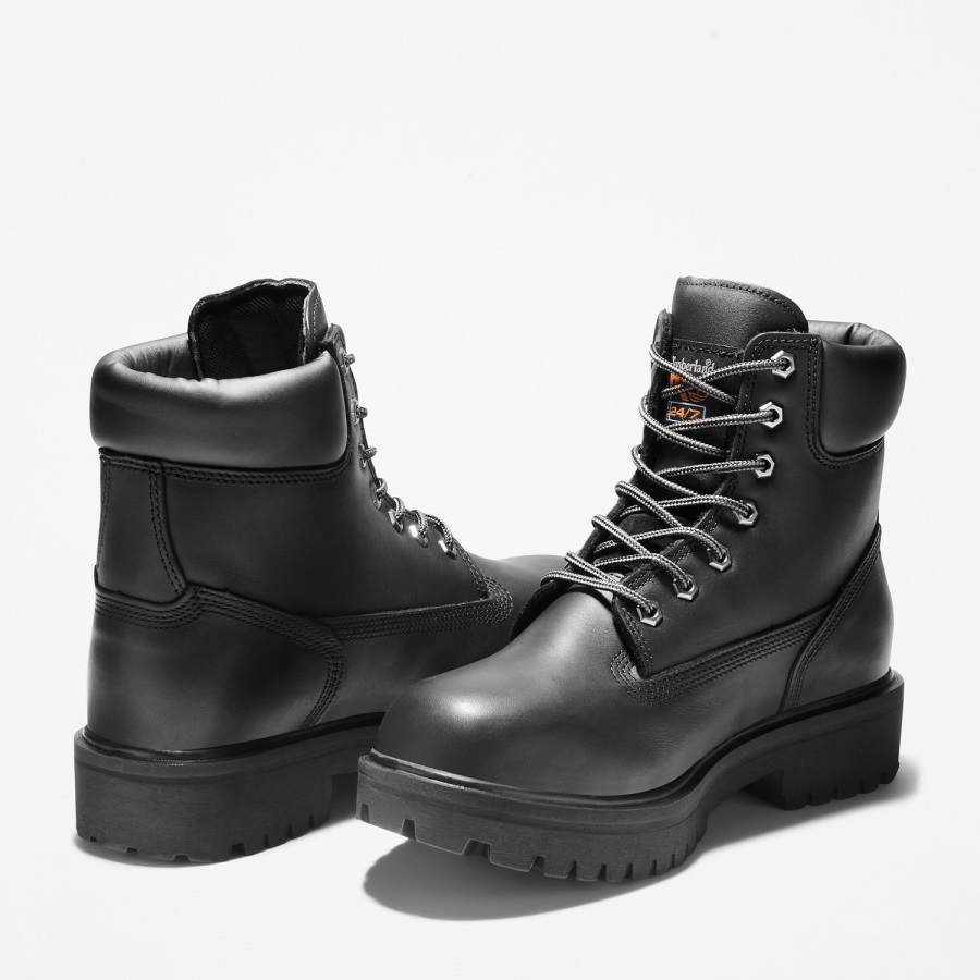 Black Full-Grain Men's Direct Attach 6 Steel Toe Waterproof Work Boot Timberland Ireland
