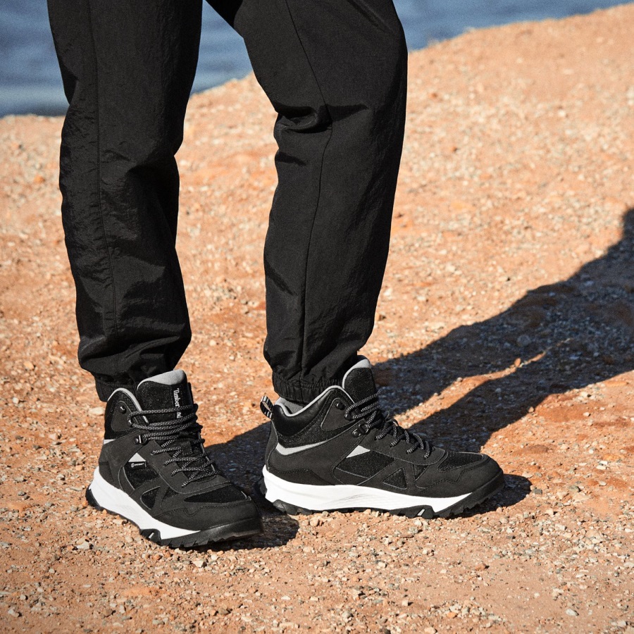 Black Leather Timberland Ireland Men's Lincoln Peak Waterproof Hiking Boots