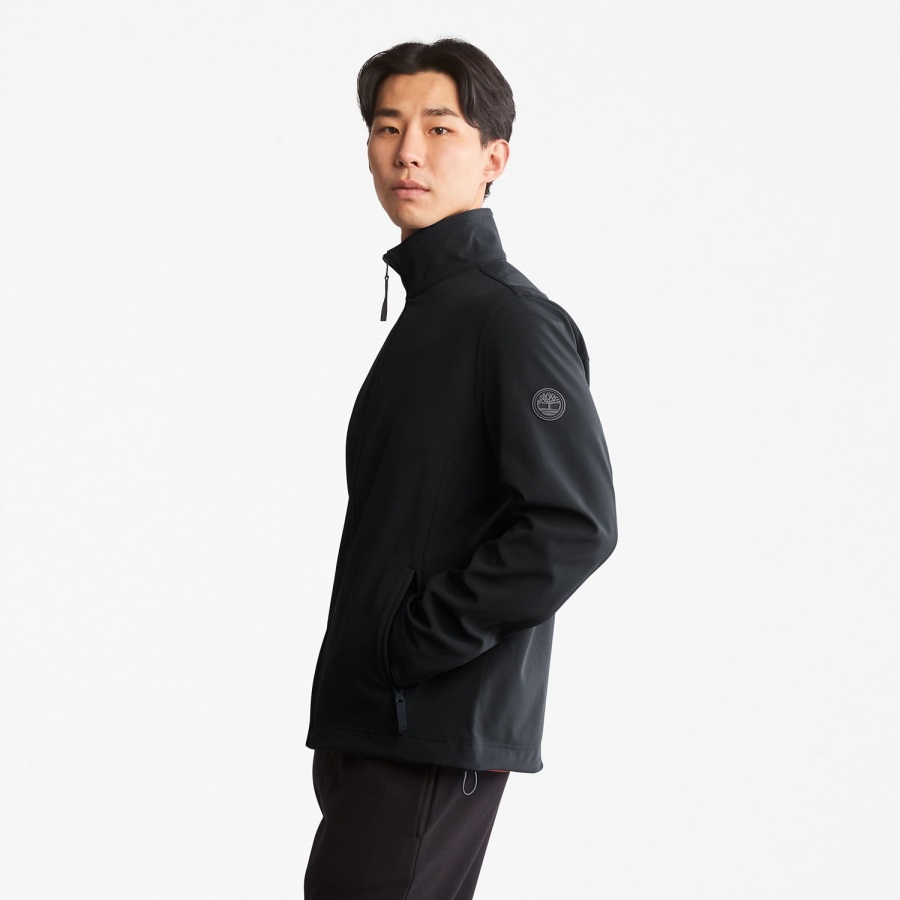 Black Men's Mount Waumbeck Fleece-Lined Softshell Jacket Timberland Ireland