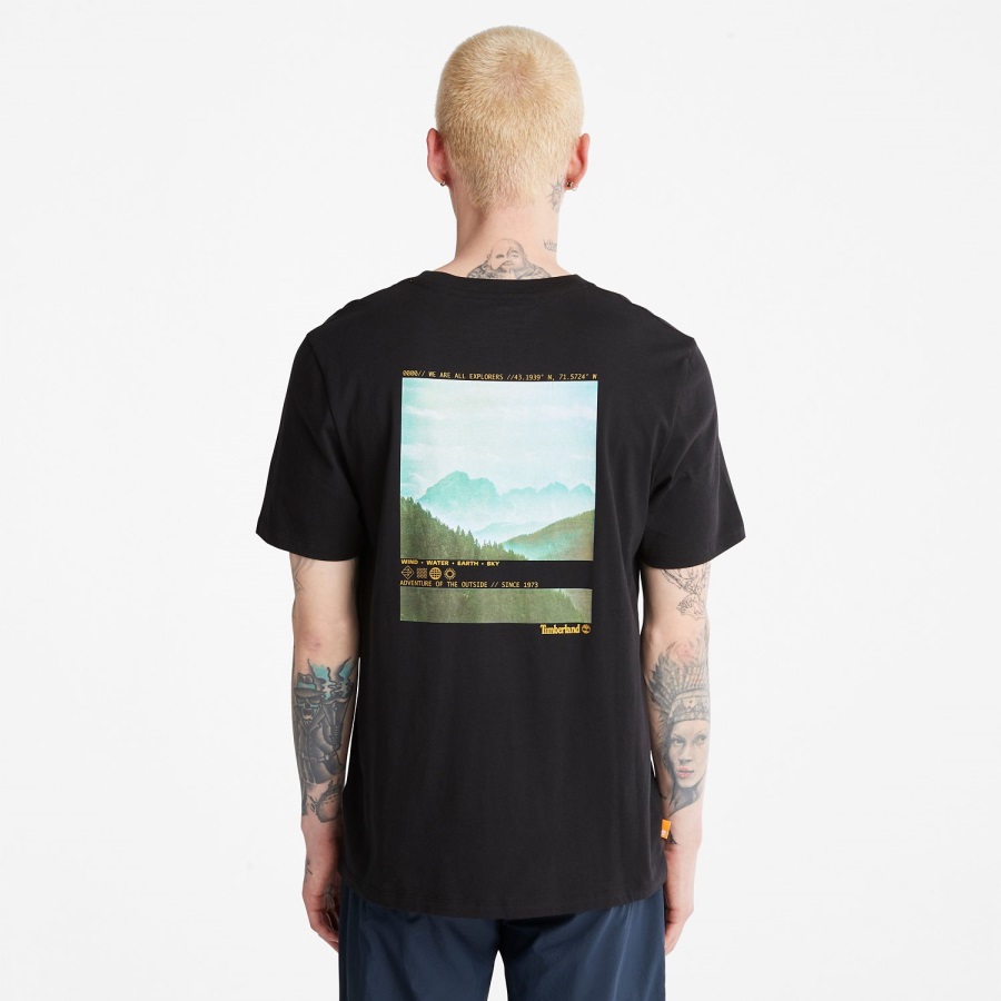 Black Men's Photographic T-Shirt Timberland Ireland