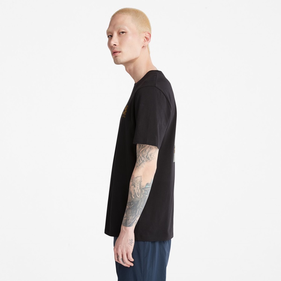 Black Men's Photographic T-Shirt Timberland Ireland