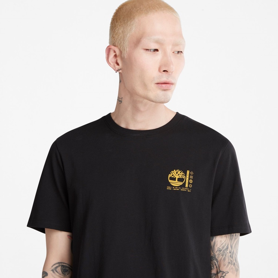Black Men's Photographic T-Shirt Timberland Ireland