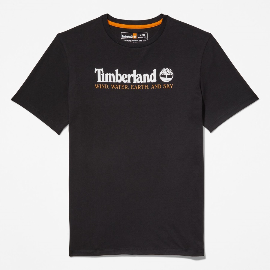 Black Men's Wind Water Earth And Sky T-Shirt Timberland Ireland