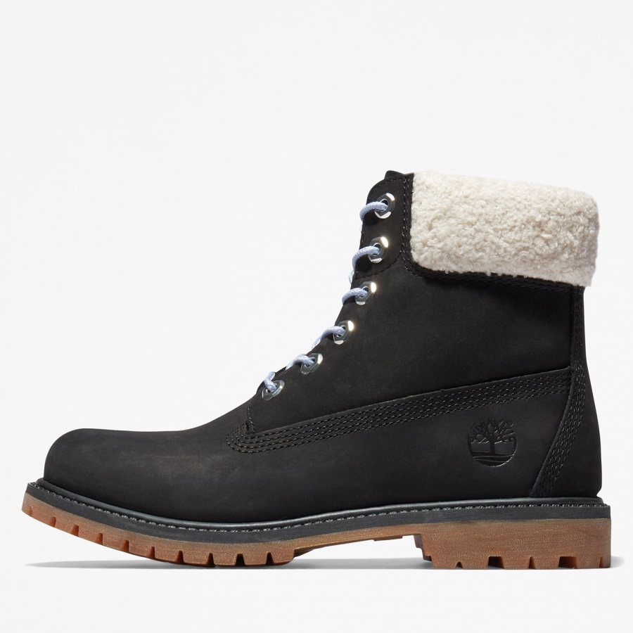 Black Nubuck/Grey Women's Premium 6-Inch Waterproof Boots Timberland Ireland