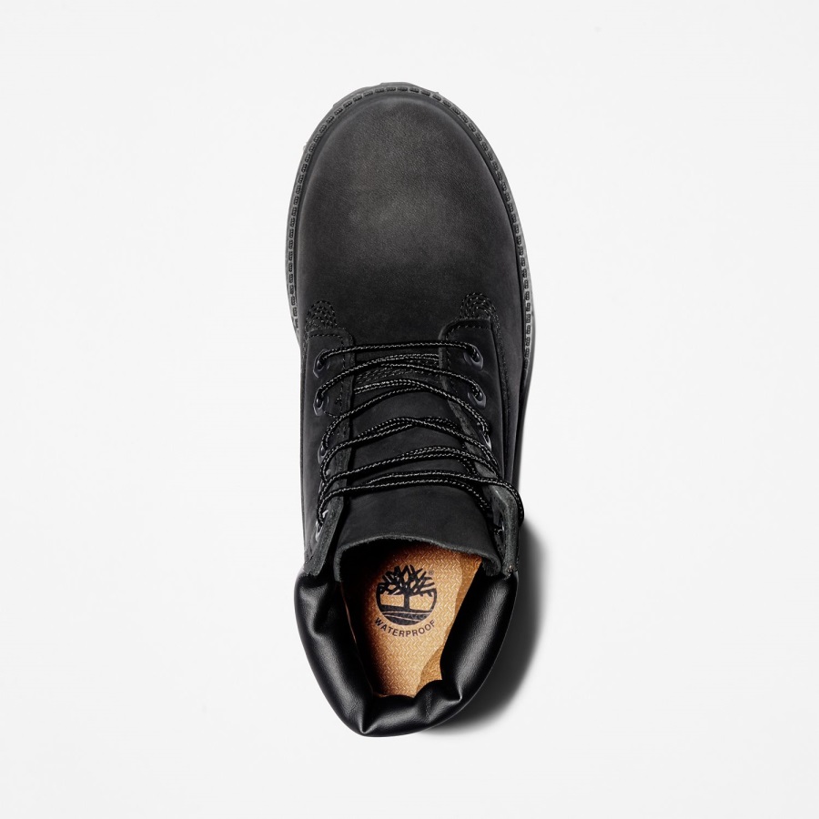 Black Nubuck Timberland Ireland Junior Premium 6-Inch Waterproof Boots