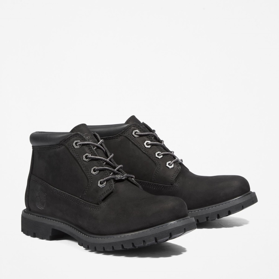 Black Nubuck Timberland Ireland Women's Nellie Waterproof Chukka Boots