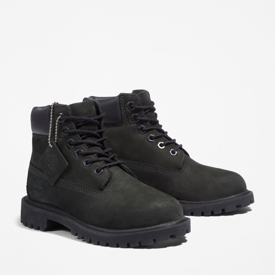 Black Nubuck Youth Premium 6-Inch Waterproof Boots Timberland Ireland
