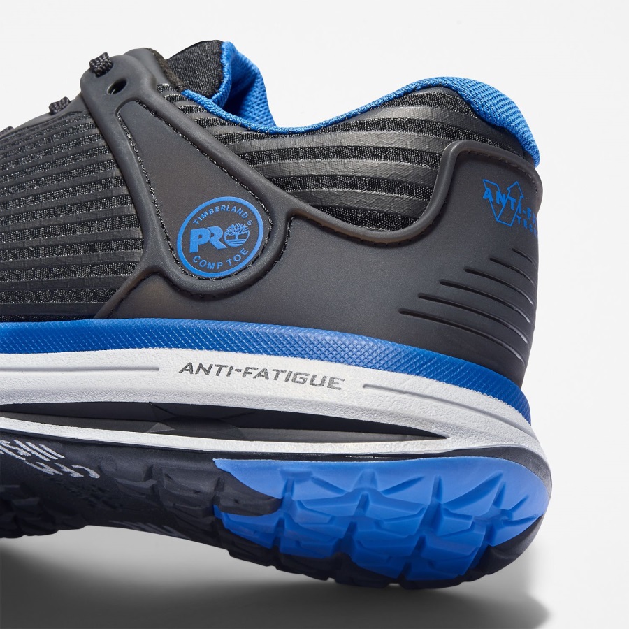 Black Ripstop Nylon/Blue Men's Drivetrain Composite Toe Work Sneaker Timberland Ireland