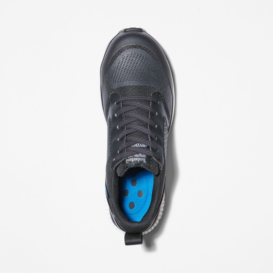 Black Ripstop Nylon/White Women's Reaxion Comp Safety Toe Work Sneaker Timberland Ireland