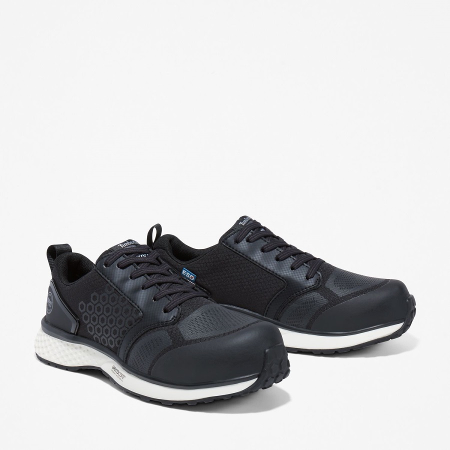 Black Ripstop Nylon/White Women's Reaxion Comp Safety Toe Work Sneaker Timberland Ireland