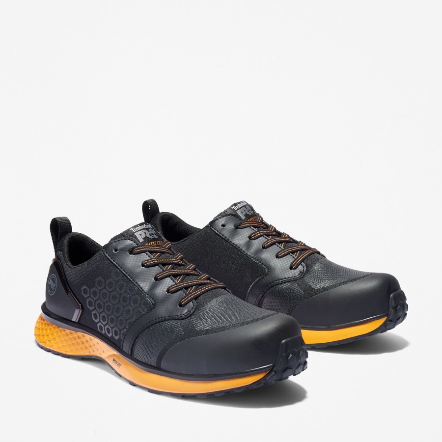 Black Ripstop/Orange Men's Reaxion Composite Toe Work Sneaker Timberland Ireland