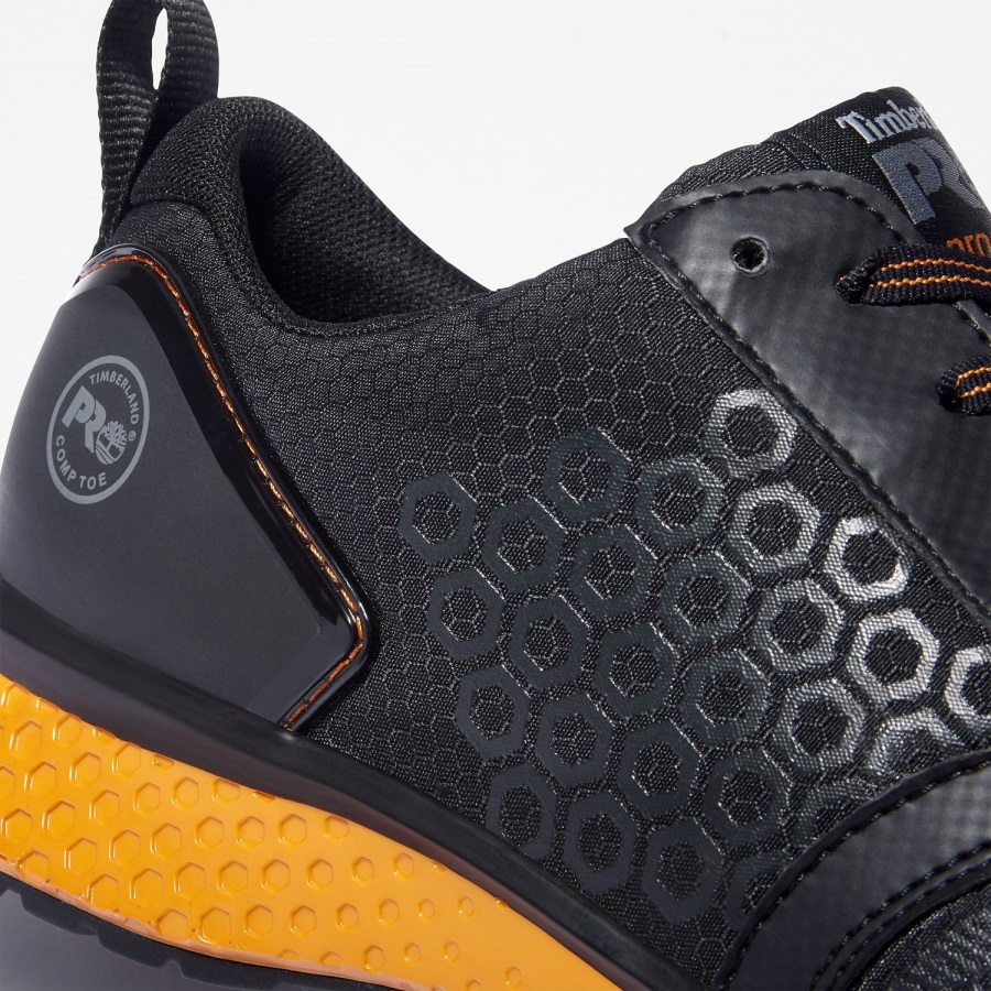 Black Ripstop/Orange Men's Reaxion Composite Toe Work Sneaker Timberland Ireland