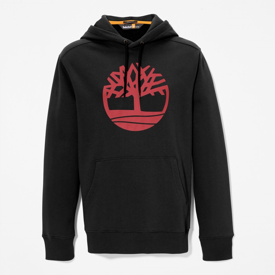 Black/Scarlet Timberland Ireland Tree-Logo Hoodie