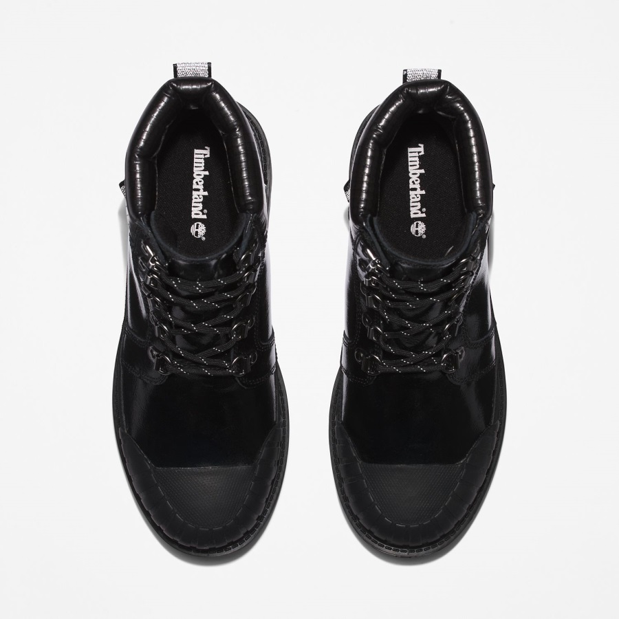 Black Shiny Suede Women's Heritage Rubber-Toe Waterproof Boots Timberland Ireland