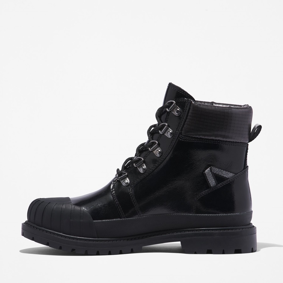 Black Shiny Suede Women's Heritage Rubber-Toe Waterproof Boots Timberland Ireland