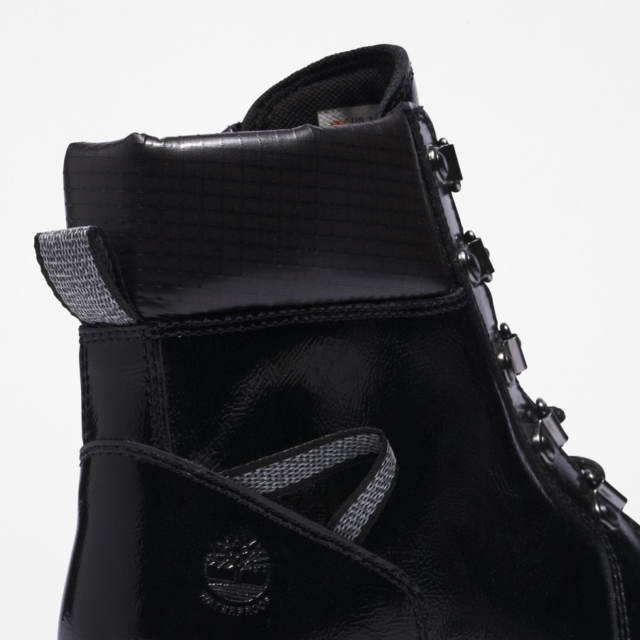 Black Shiny Suede Women's Heritage Rubber-Toe Waterproof Boots Timberland Ireland