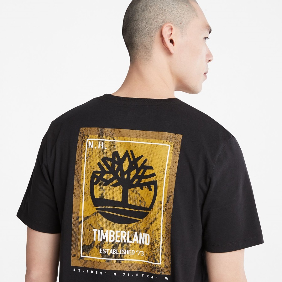 Black Timberland Ireland Men's Back-Graphic T-Shirt