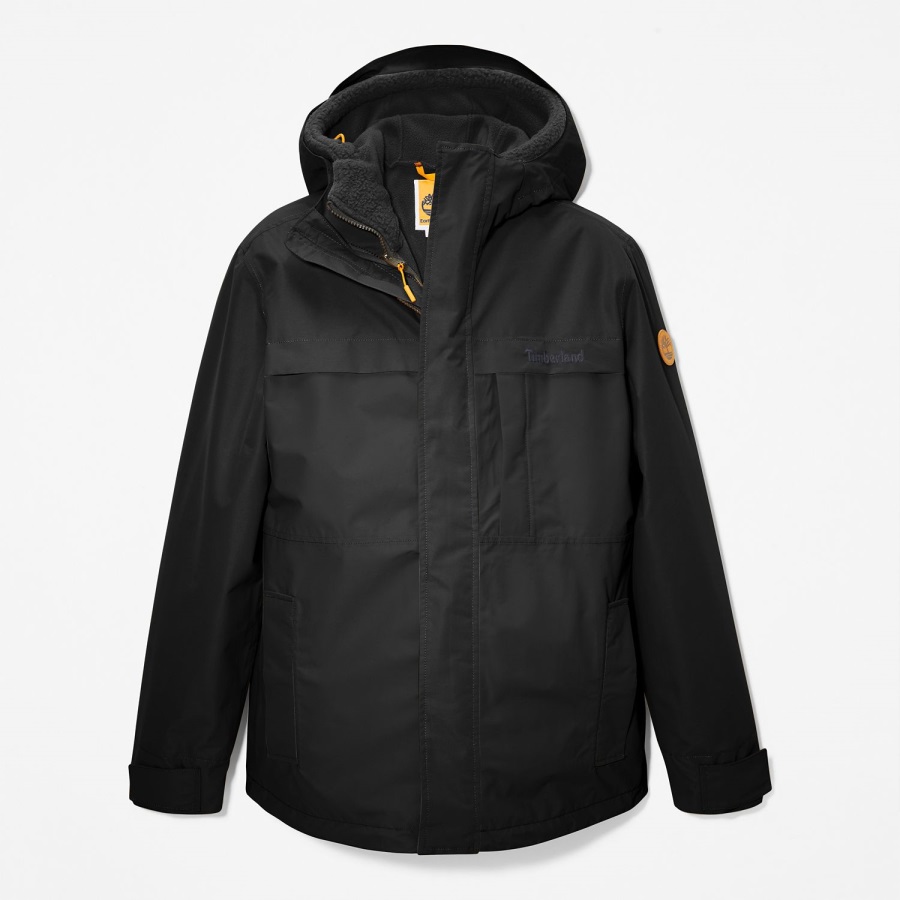 Black Timberland Ireland Men's Benton Waterproof 3-In-1 Jacket