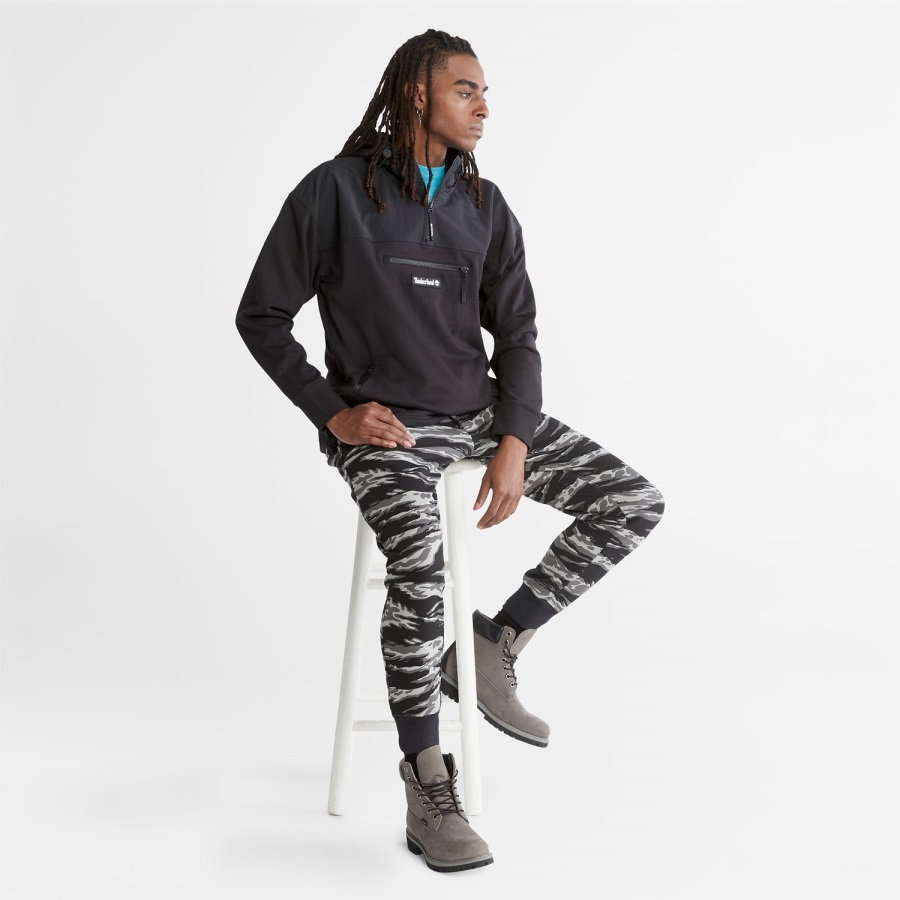 Black Timberland Ireland Men's Hybrid Hoodie