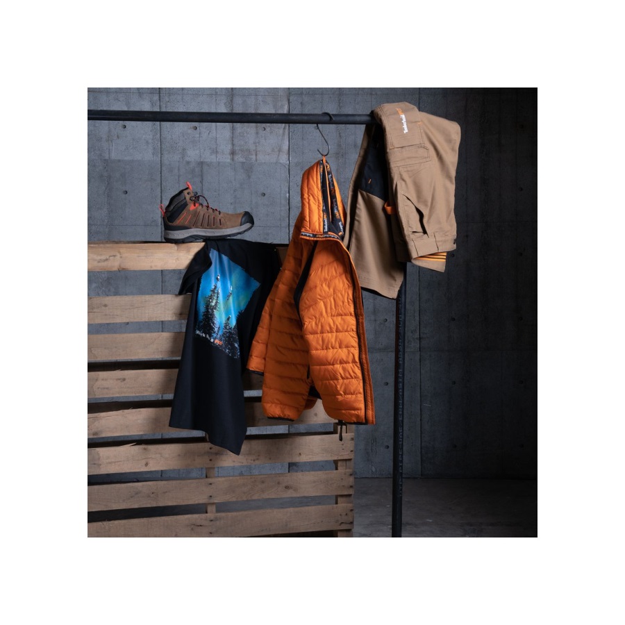 Black Timberland Ireland Men's Pro Base Plate Northern Lights Graphic T-Shirt