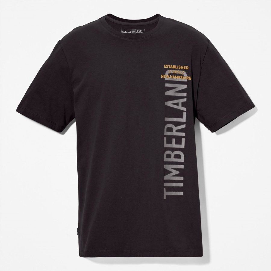 Black Timberland Ireland Men's Side-Logo T-Shirt