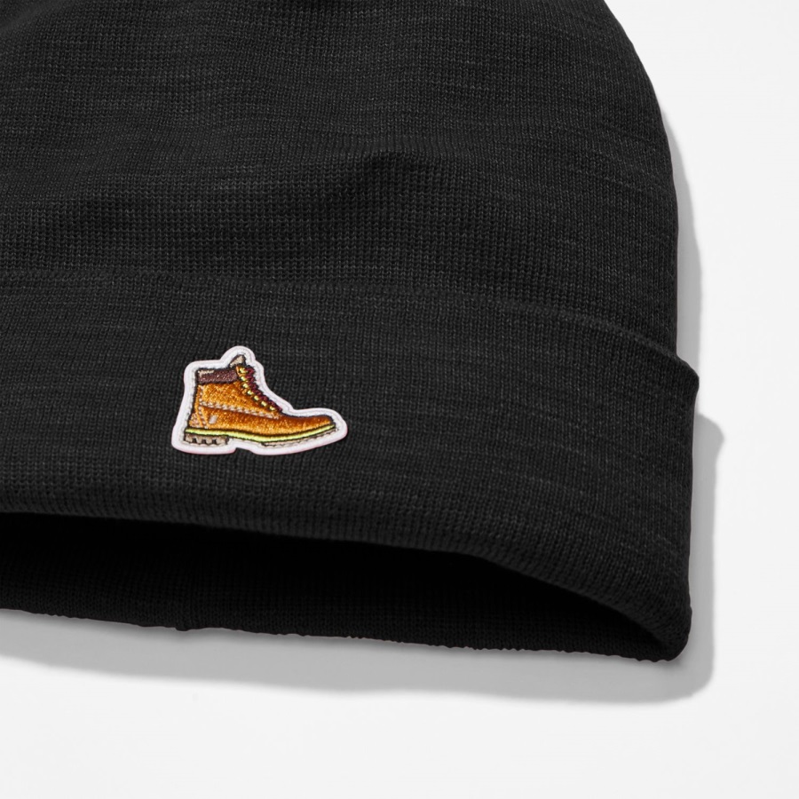 Black Timberland Ireland Willowdale Boot-Patch Beanie