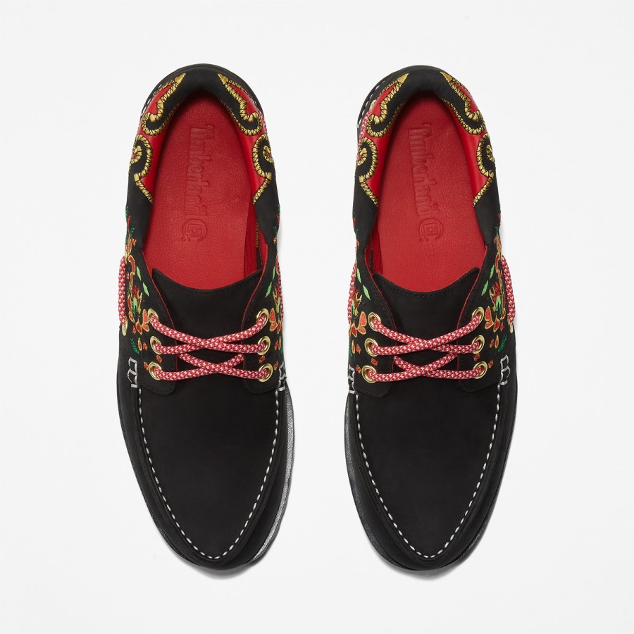 Black Timberland Ireland Women's Clot X 3-Eye Boat Shoe