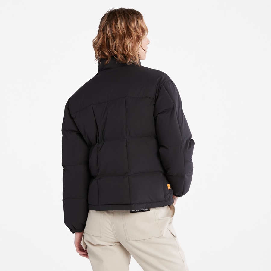 Black Timberland Ireland Women's Oversize Re:Down Insulation Puffer Jacket