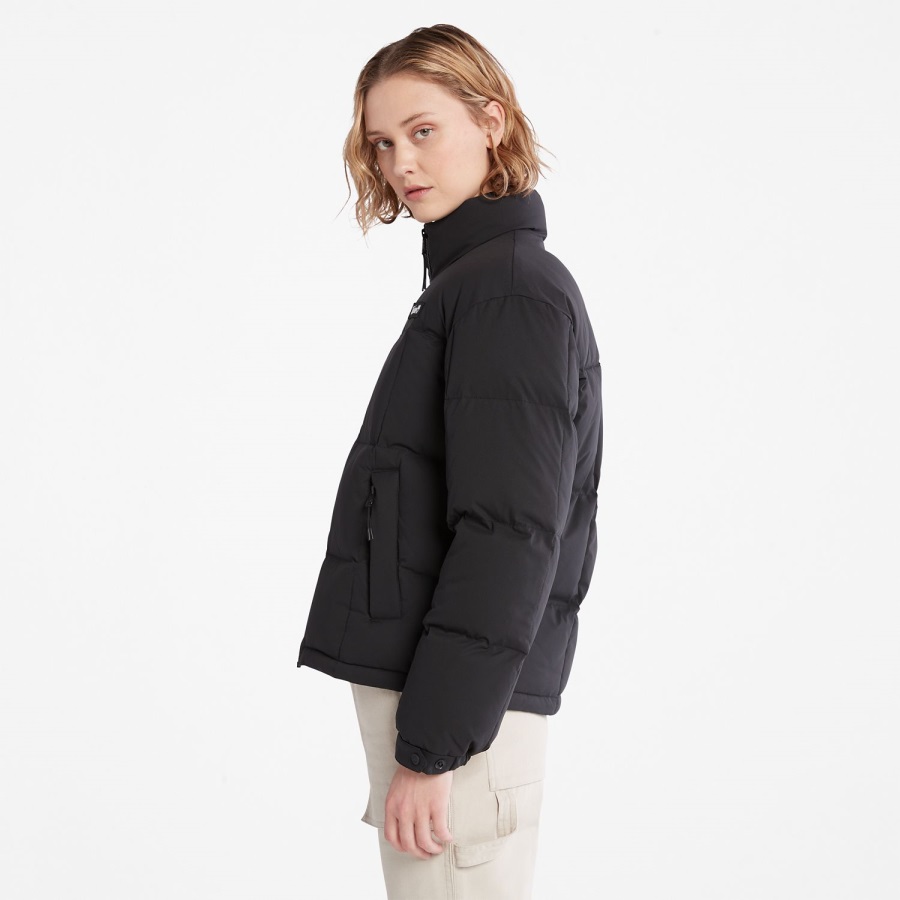 Black Timberland Ireland Women's Oversize Re:Down Insulation Puffer Jacket