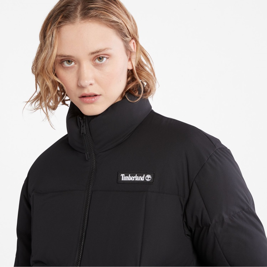Black Timberland Ireland Women's Oversize Re:Down Insulation Puffer Jacket