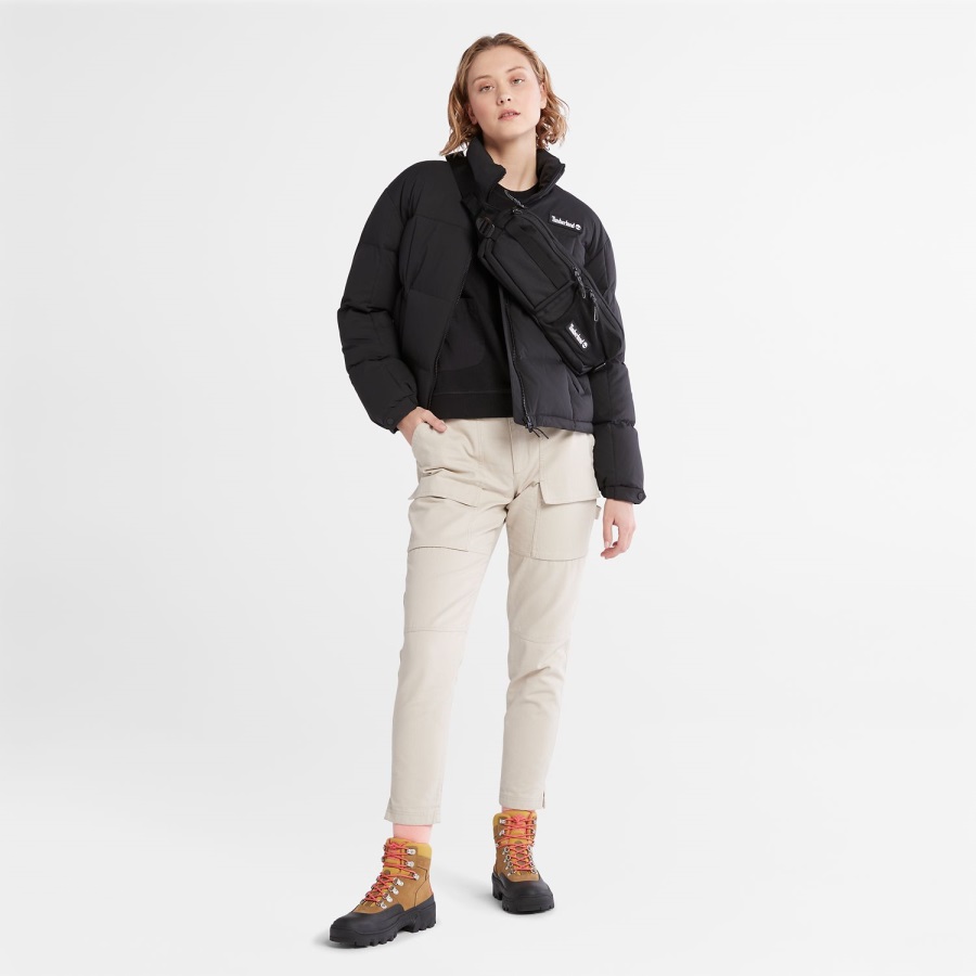 Black Timberland Ireland Women's Oversize Re:Down Insulation Puffer Jacket
