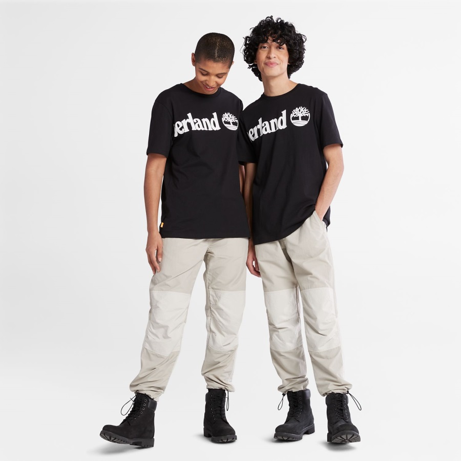 Black Timberland Ireland Wraparound-Logo T-Shirt