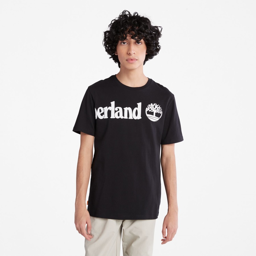 Black Timberland Ireland Wraparound-Logo T-Shirt