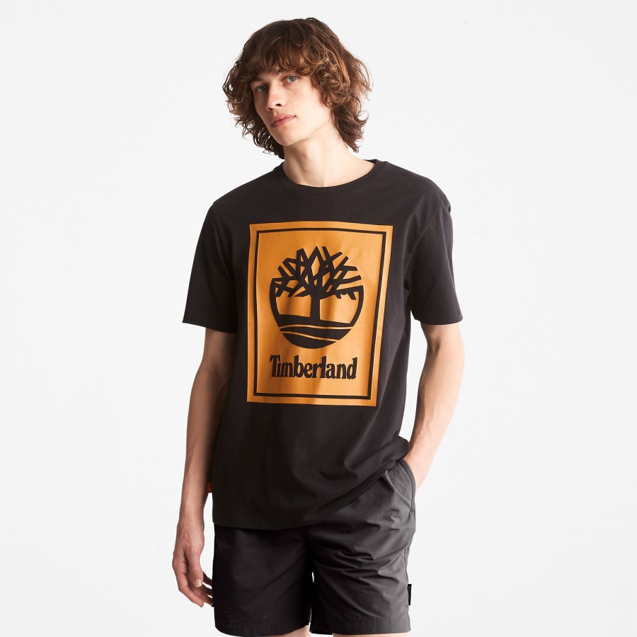 Black/Wheat Logo T-Shirt Timberland Ireland