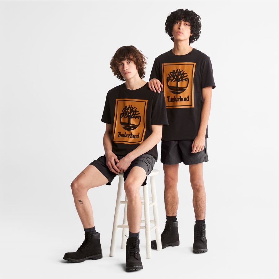 Black/Wheat Logo T-Shirt Timberland Ireland