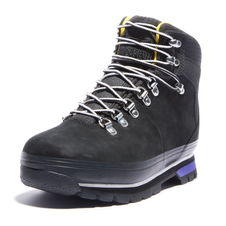 Blk Nubuck/Yellow Timberland Ireland Women's Euro Hiker Waterproof Hiking Boots