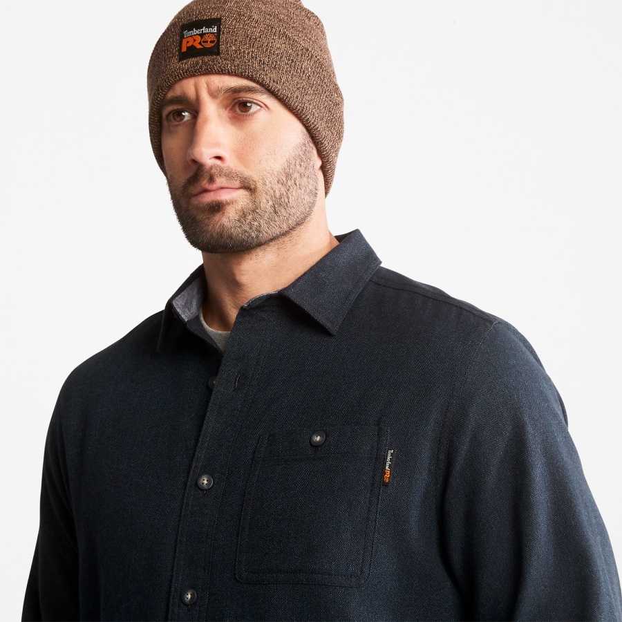 Blue Men's Pro Woodfort Midweight Flannel Work Shirt Timberland Ireland