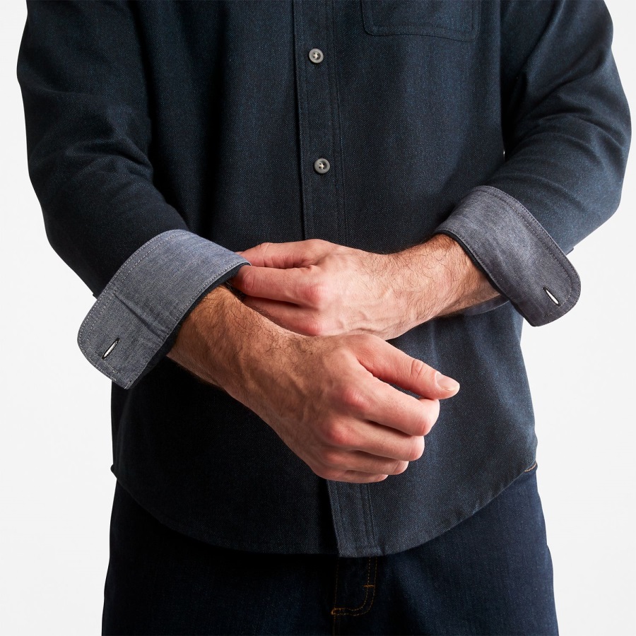 Blue Men's Pro Woodfort Midweight Flannel Work Shirt Timberland Ireland