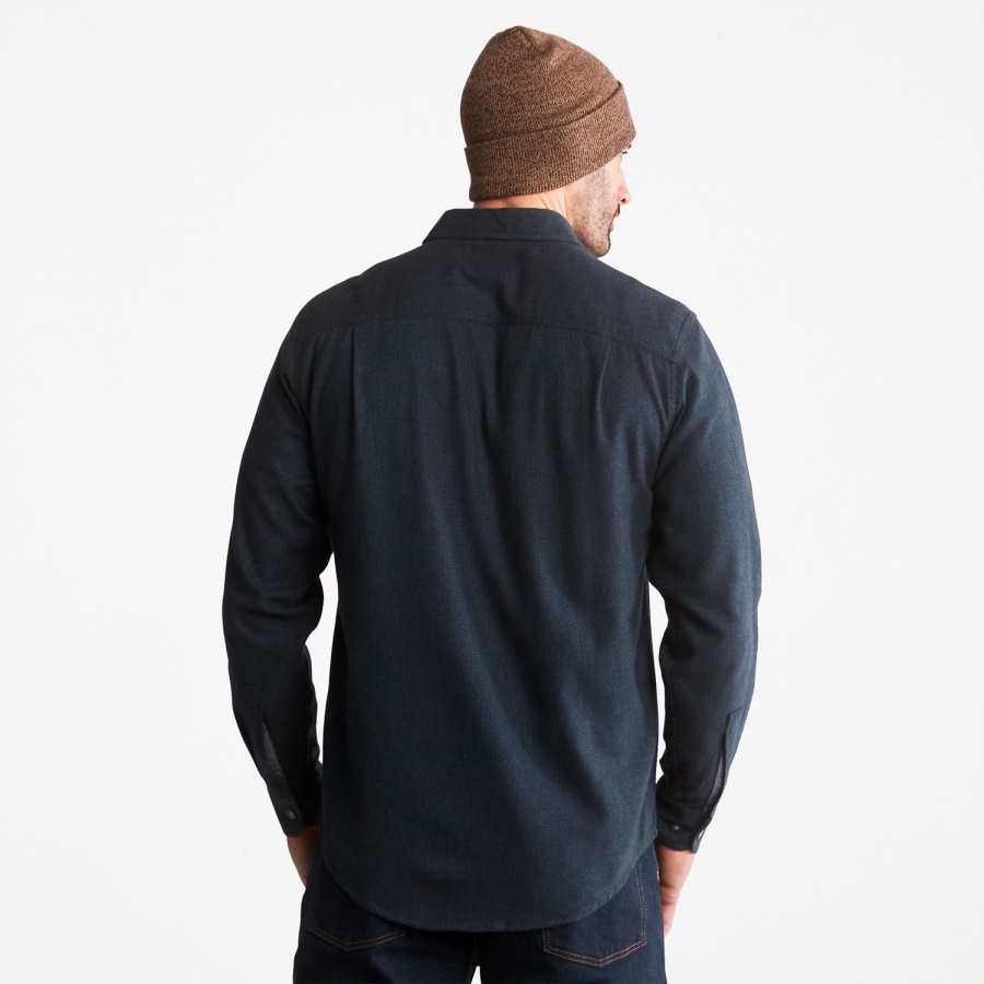 Blue Timberland Ireland Men's Pro Woodfort Midweight Flannel Work Shirt