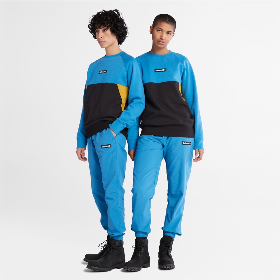 Bright Blue/Black Colorblock Crewneck Sweatshirt Timberland Ireland