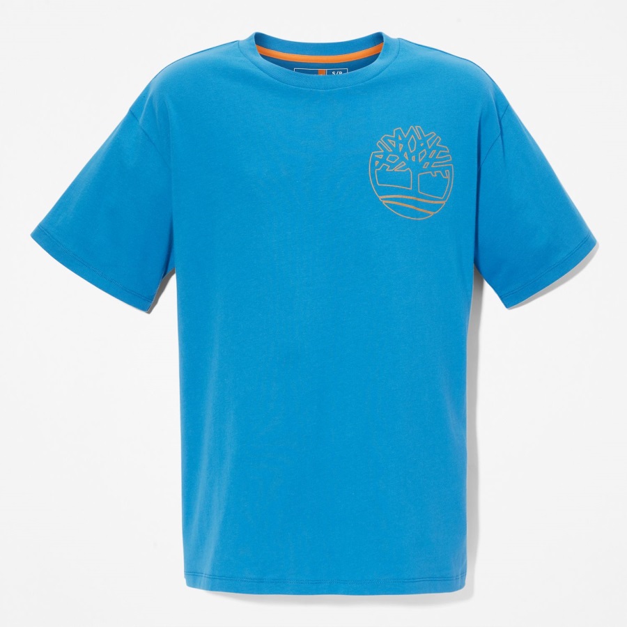 Bright Blue Graphic-Logo T-Shirt Timberland Ireland