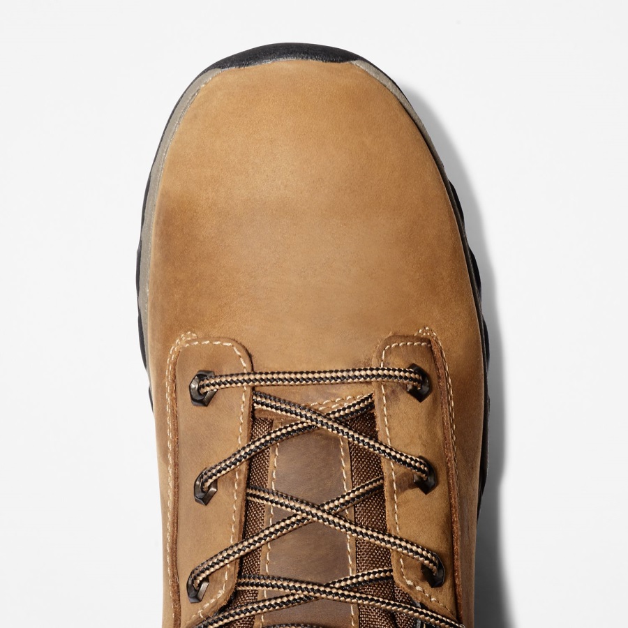 Brown Distressed Full-Grain Timberland Ireland Men's Hypercharge 6 Waterproof Work Boot