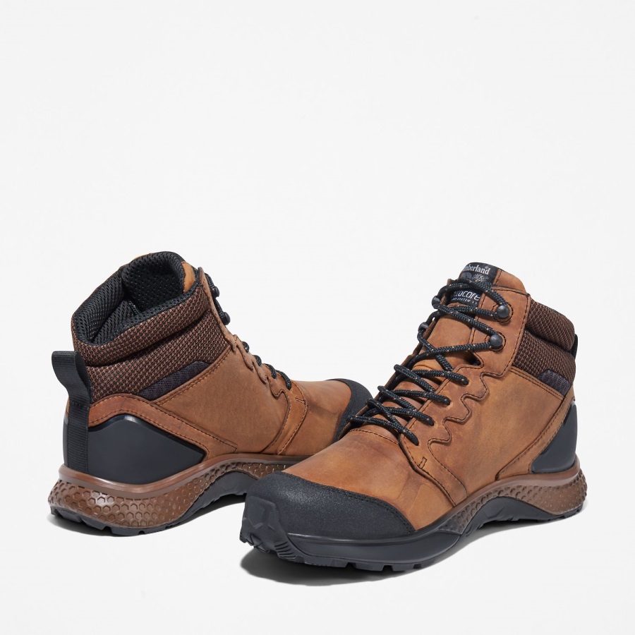 Brown Full-Grain Leather/Brown Timberland Ireland Men's Pro Reaxion Hikers