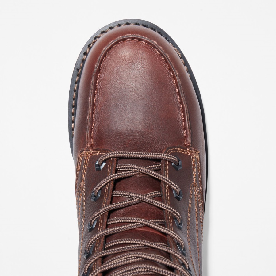 Brown Full-Grain Leather Timberland Ireland Men's Gridworks 8 Waterproof Work Boot