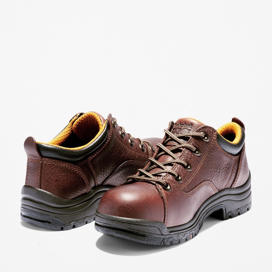 Brown Full-Grain Timberland Ireland Women's Titan Casual Alloy Toe Work Shoe