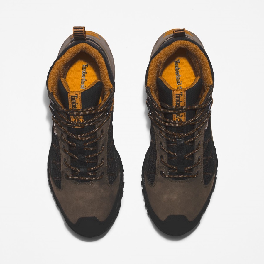 Brown Nubuck/Black Men's Trailquest Wateproof Hiking Boots Timberland Ireland