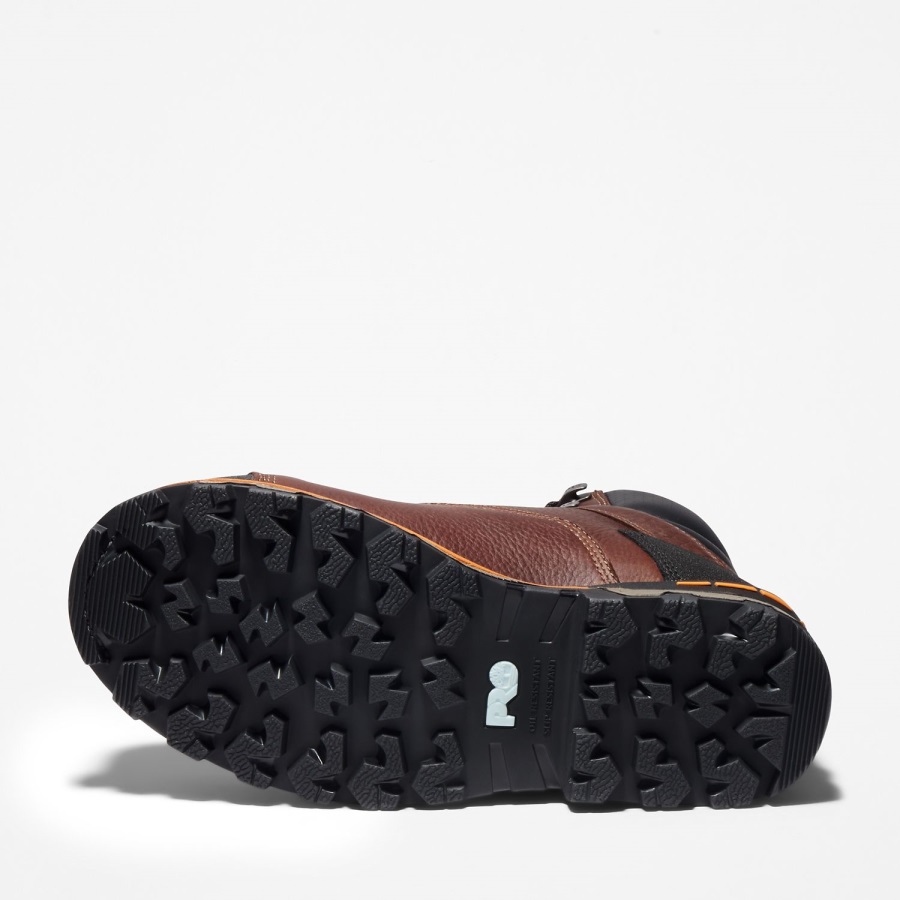 Brown Tumbled Timberland Ireland Men's Boondock 6 Composite Toe Waterproof Work Boot